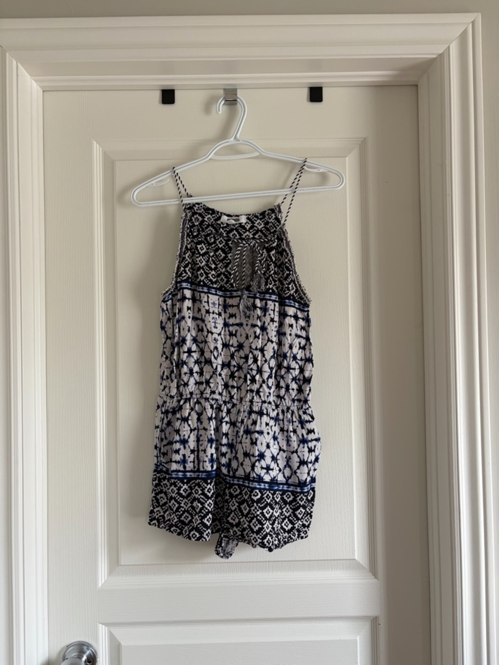 BB Dakota Black and White Printed Romper